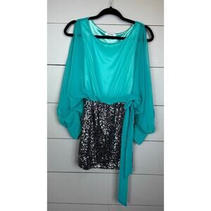 xtaren lace dress Xtaren Dress Womens Medium Brown Crochet Lace up Top Mini Ladies
